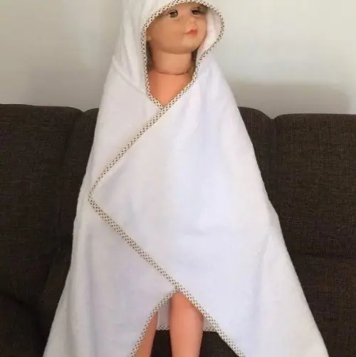 Toalha de Banho Infantil com Capuz Grande Barco
