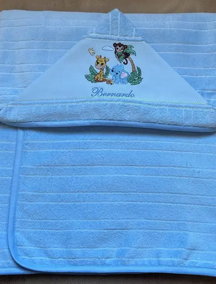 Toalha de Banho Infantil com Capuz Grande Safari