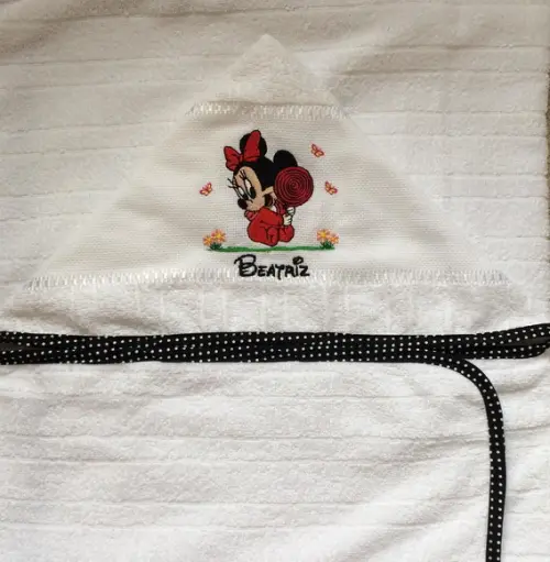 Toalha de Banho Infantil com Capuz Minnie