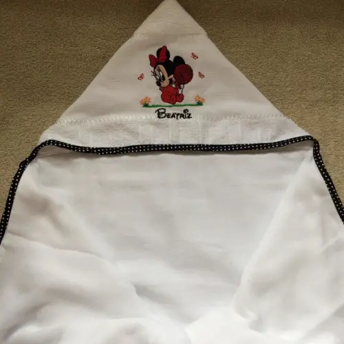 Toalha de Banho Infantil com Capuz Minnie