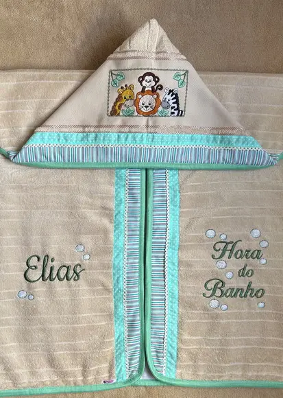 Toalha de Banho Infantil com Capuz Safari