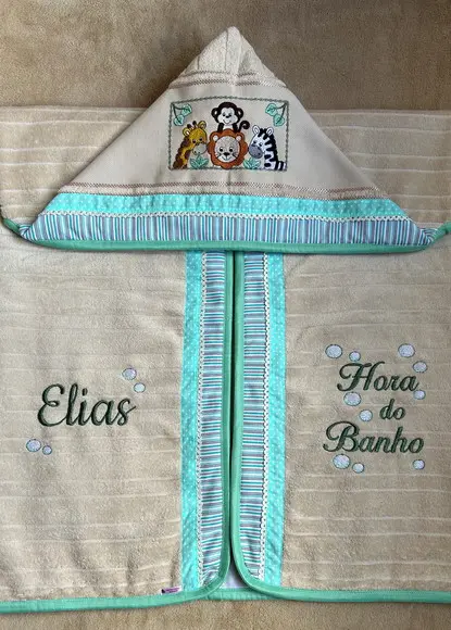 Toalha de Banho Infantil com Capuz Safari