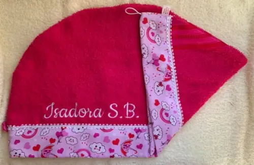 Toalha de Cabelo Personalizada Infantil