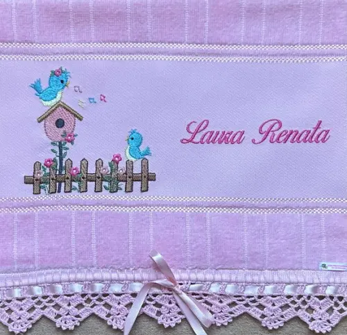 Toalha de Lanche Escolar Bordada