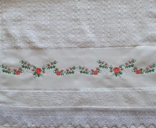 Toalha de Rosto Floral