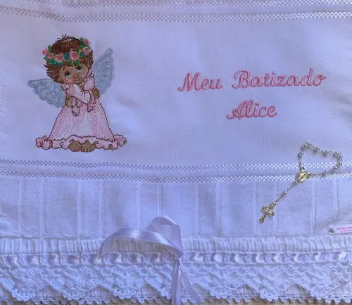 Toalha para Batizado Menina