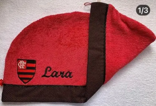 Toalha para Cabelo Bordada e Personalizada Times