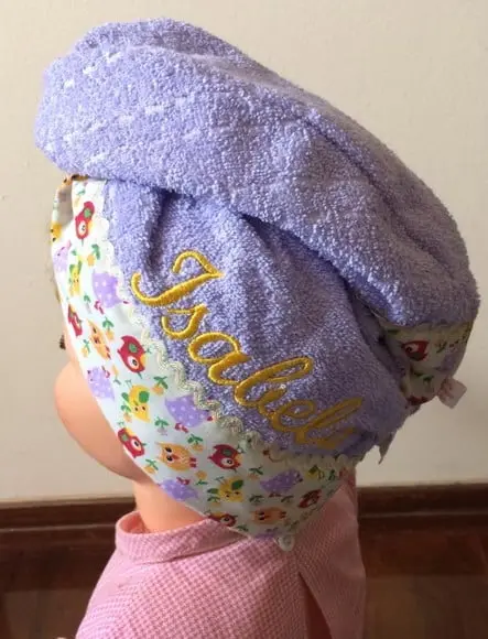 Toalha para Cabelo Personalizada Infantil