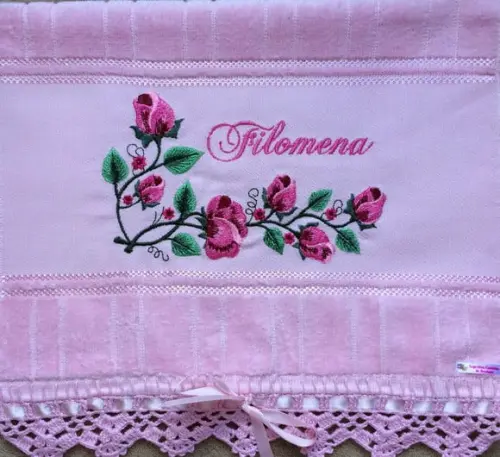 Toalhinha Bordada Floral