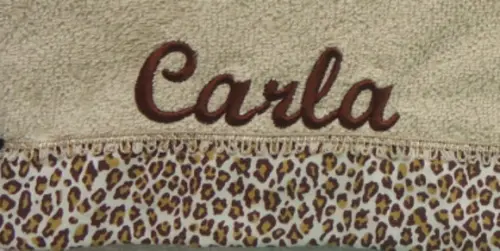 Touca para Cabelo Bege com Oncinha Personalizada