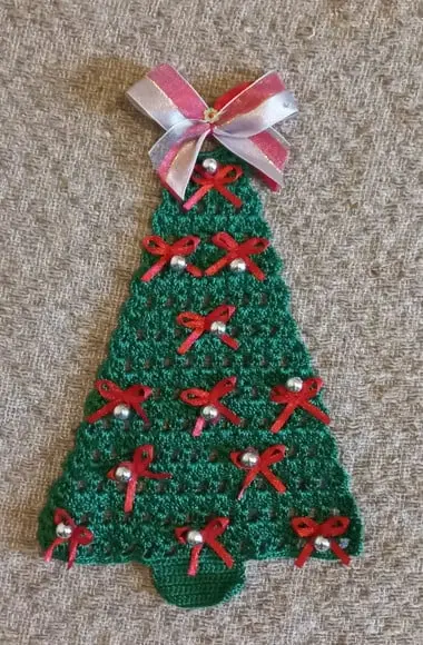 Árvore de Natal de Porta Bolinhas Prateadas