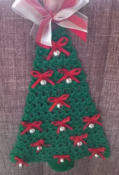Árvore de Natal de Porta Bolinhas Prateadas