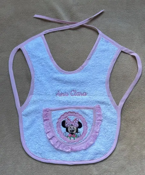 Babador de Vestir Dupla Face Minnie