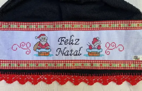 Bate Mão Bordado Natal