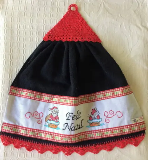 Bate Mão Bordado Natal