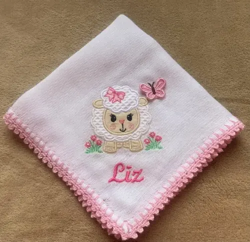 Fralda de Boca Personalizada Ovelhinha