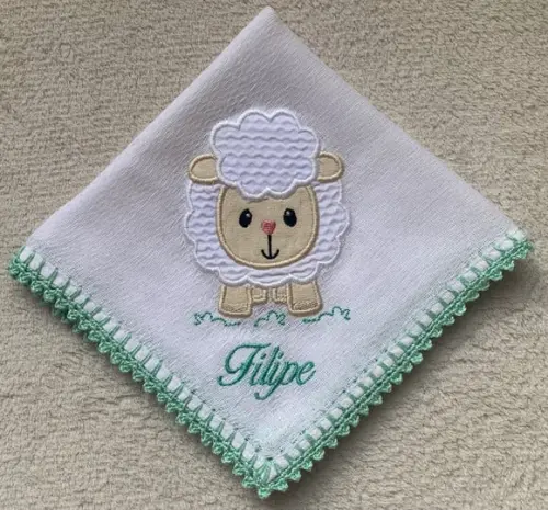 Fraldas Bordadas Personalizadas Passeio e Boca