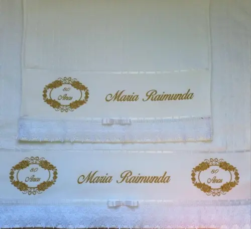 Jogo de Toalhas Personalizadas Aniversário
