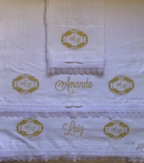 Jogo de Toalhas Casal Personalizadas