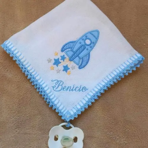 Kit 3 Fraldas de Boca com Porta Chupeta