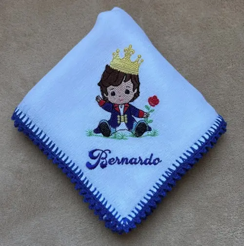 Kit 4 Fraldas de Passeio Bordadas Pequeno Príncipe