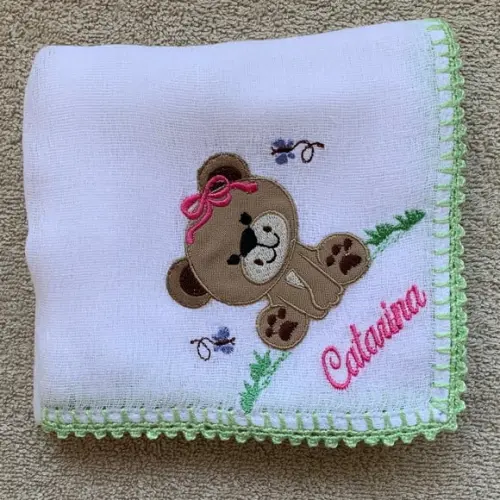 Kit 5 Fraldas de Passeio Bordadas Personalizadas