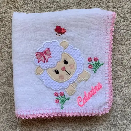 Kit 5 Fraldas de Passeio Bordadas Personalizadas