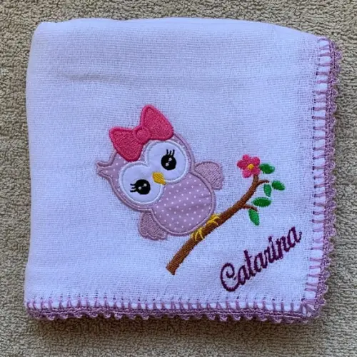 Kit 5 Fraldas de Passeio Bordadas Personalizadas