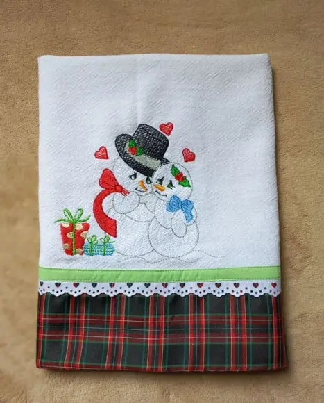 Kit Bate Mão e Pano de Prato Natal Verde