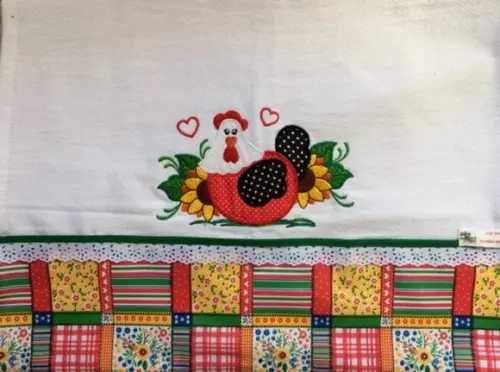 Kit de Bate Mão e Pano de Prato Galinha