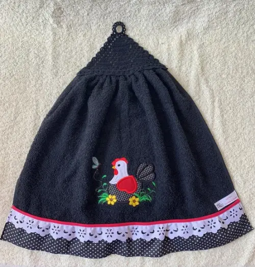 Kit de Bate Mão, Pano de Prato e Puxa Saco