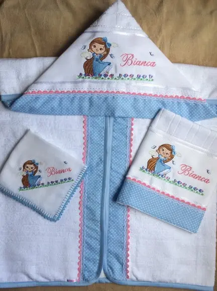 Kit Enxoval Bebê Bordado Princesa