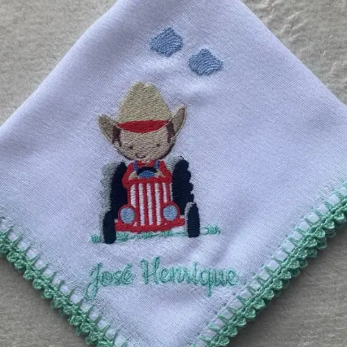 Kit Enxoval Bebê Bordado Personalizado Fazendinha