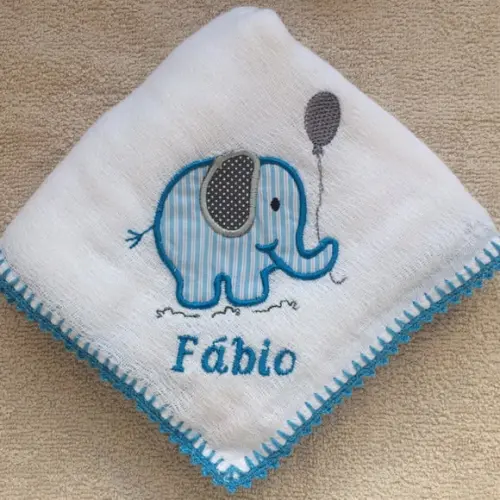 Kit Fraldas de Passeio Bordadas Personalizadas em Crochê