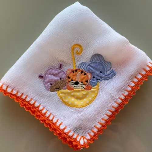 Kit Fraldas de Passeio Personalizadas Acabamento em Crochê