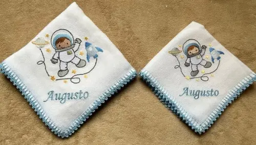 Kit Fraldas Personalizadas Boca e Passeio Astronauta