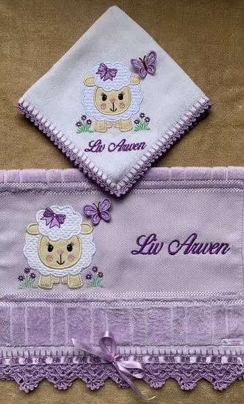 Kit para Bebê Toalhinha e Fralda de Boca Ovelhinha