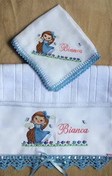 Kit para Bebê Toalhinha e Fralda de Boca Princesa