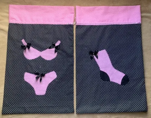 Kit Porta Lingerie e Porta Meias para Viagem