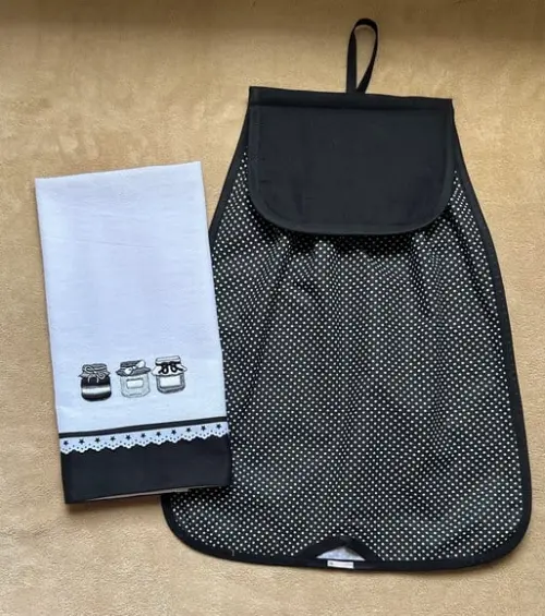 Kit Puxa Saco de Patchwork e Pano de Prato