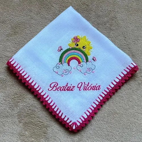 Kit Toalhinha e Fralda de Boca Chuva de Amor