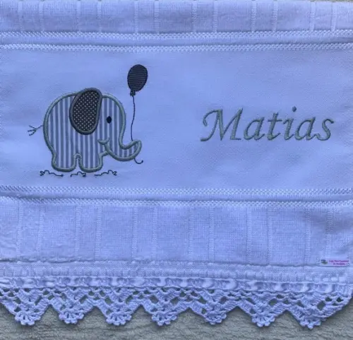 Kit Toalhinha e Fraldas de Boca e Passeio Elefante