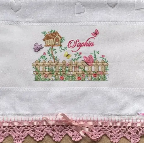Kit Toalhinha e Fraldas de Boca e Passeio Jardim Encantado