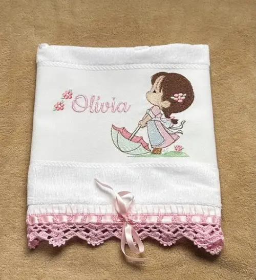 Kit Toalhinha e Fraldas de Boca Menina Linda