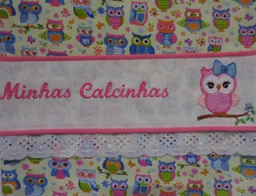 Porta Calcinhas Corujinha Rosa