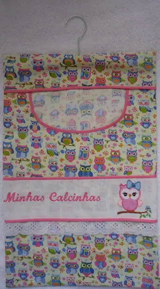 Porta Calcinhas Corujinha Rosa