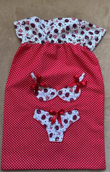 Porta Lingerie Grande para Viagem Poás Vermelho
