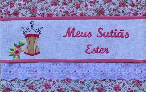 Porta sutiãs floral
