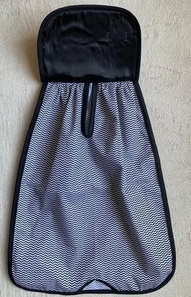 Puxa Saco sem Elástico Preto Chevron