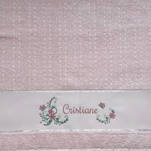 Toalha de Banho Bordada Feminina